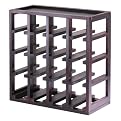 Kingston Stackable 16- Bottle Wine Cube - Dark Espresso