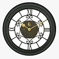 Wrought Iron Metal Wall Clock