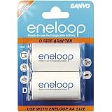 SANYO Adaptateur Eneloop Pile AA LR06 vers D LR20, 2 pi�cespar Sanyo