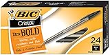 UPC 070330185746 product image for BIC Cristal Bold (1.6mm) Ball Pen, Black, 24ct (MSBP241-Blk) | upcitemdb.com