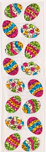 Easter Eggs Medium Glitter Stickers - 2 Sheets