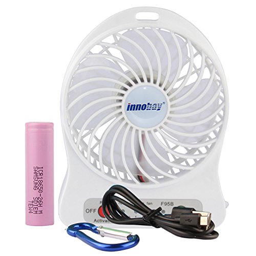 Innobay f95b handheld portable mini usb fan, 4-inch, wh…