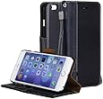 iPhone 6S Plus case, ACEABOVE iPhone 6S Plus Wallet Case [Book Cover Case] [Black] - Genuine Leather Wallet Cover with STAND Flip Cover and [Card Slots] and [Hand Strap] for Apple iPhone 6S Plus / iPhone 6 Plus
