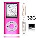 Tomameri Pink Portable MP4 Player MP3 Player Video Player with Photo Viewer , E-Book Reader , Voice Recorder with 32 GB Micro SD Card