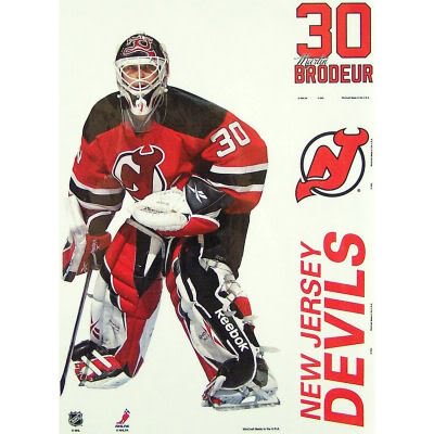 NEW JERSEY DEVILS MARTIN BRODEUR OFFICIAL WALL CAR DECAL SET (4)