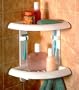 Zenith Corner Shower Shelves, White
