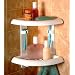 Zenith Corner Shower Shelves, White