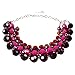Qiyun (TM) Multiple Round Beaded Torsade Chunky Bib Choker Collar Necklace Earrings Set