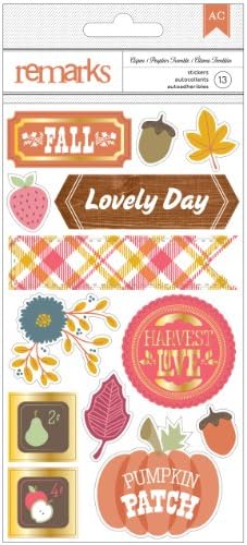 American Crafts Autumn Crisp Aspen Foil Accent Scrapbook Stickers