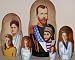 Russian Tsar Nikolai Nesting Doll 5 Pcs / 7in REAR set #DSCN 721