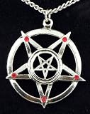Inverted Pentagram Necklace Goth Black Metal Satan Evil Real Metal Jewelry