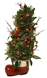 Good Tidings Santa-Foots Boot Christmas Topiary