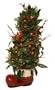 Good Tidings Santa-Foots Boot Christmas Topiary