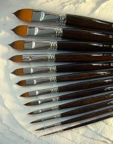 Escoda Acrylic & Watercolor Brushes- Cats Tongue Filbert #10