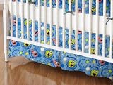 SheetWorld - Crib Skirt - Sponge Bob Circles - Made In USA