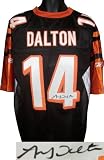 Andy Dalton Autographed/Hand Signed Cincinnati Bengals Black Reebok Premier EQT Jersey- Dalton Holog