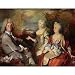 Nicolas de Largilli&egrave;re (Self Portrait with Family) Art Poster- 11x17 custom fit with RichAndFramous Black 99 inch Poster Hangers