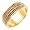 14K Tri Color Gold comfort fit candy cane Braided Women's Wedding Band