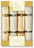 Luxury Christmas Crackers 11 12/Box - Gold/Ivory (KTGS)