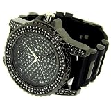 New Men’s Gunmetal Rotating bezel bling hip hop watch big heavy large mans urban fashion designer
