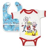 Dr. Seuss Cat in the Hat Bodysuit and Bib - 0-3 Months