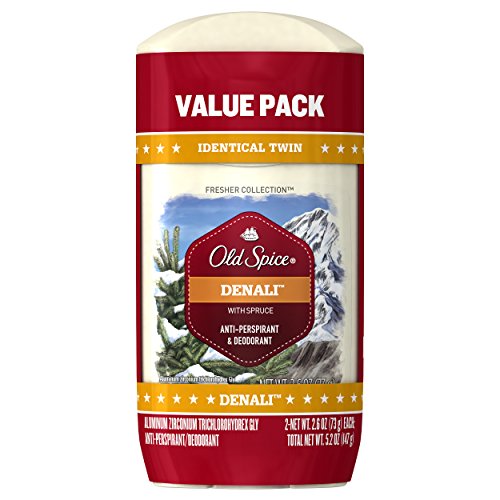 Old Spice Fresh Collection Invisible Solid Denali Scent Men's Anti-Perspirant and Deodorant Twin Pack, 5.2 Ounce