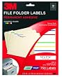 750Ct 2/3X3-7/16 File Folder Assorted Permanent For Inkjet/Laser