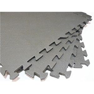 48 Square Feet ( 12 tiles + borders) 'We Sell Mats' Light Gray 2' x 2' x 3 8 Anti-Fatigue... by We Sell Mats