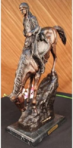 Signed Remington Mountain Man Bronze Sculpture Old West Western Indian...FREE DOMESTIC SHIPPING!