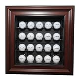 Cabinet Style 20 Golf Ball Display Case (Mahogany Frame)