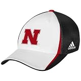 adidas Nebraska Cornhuskers White Mesh Back Official Team Hat