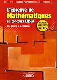 L'�preuve de math�matiques au concours ENSEA : Banque d'�preuves DUT-BTS