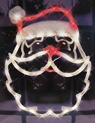 Lawn & Patio: NorthLight 18 in. Lighted Santa Claus Face Christmas Window Silhouette Decoration - Impact