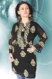 Black Designer long tunic with stylish zari work.