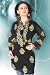 Black Designer long tunic with stylish zari work.