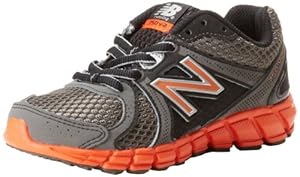 New Balance KJ750 Y Running Shoe (Little Kid/Big Kid),Grey/Orange,3 M US Little Kid