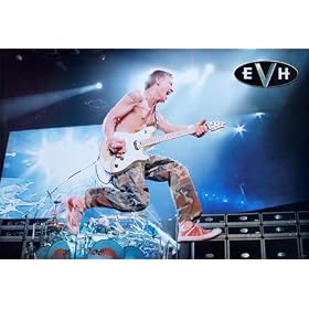 Eddie Van Halen Live Jumping Poster 34 X 23.5 EVH former David Lee Roth bandmate and Valerie Bertinelli husband (poster sent from USA in PVC pipe)