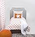 Bacati 4 Piece Stars Muslin Toddler Bedding Set, Orange