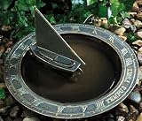 Sailboat Sundial Birdbath Verdigris