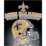 New Orleans Saints Light Weight Fleece NFL Blanket (Grid Iron) (50