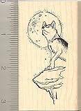 Timber Wolf Rubber Stamp - Wood Mounted