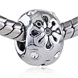 Snowflake European Bead Fits Pandora Bead Charm Bracelet