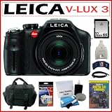 Leica V-LUX 3 12.1MP Digital Camera with 24x Super Telephoto Zoom and 3-inch LCD + 32GB Accessory Kit