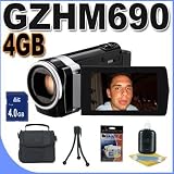 JVC Everio GZ-HM690 64GB Full HD Memory Camcorder (Black) BigVALUEInc Accessory Saver 4GB Bundle