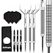 RED DRAGON Pegasus Tungsten Steel Darts Set - 26 Gram - White Shafts, White Extra Thick Flights, Case & Red Dragon Checkout Card
