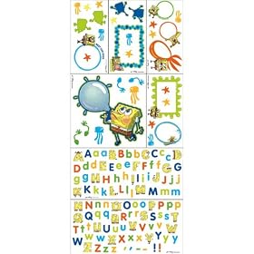 Blue Mountain Wallcoverings 31720520 Nickelodeon SpongeBob Self-Stick Photo Frame Decor Kit