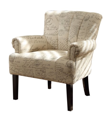 Homelegance 1212F2S Flared Arm Accent Chair, Beige with
