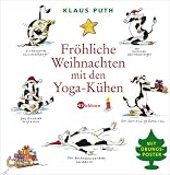 Fröhliche Weihnachten mit den Yoga-Kühen. Mit Übungsposter