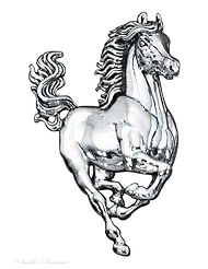 Sterling Silver Large Horse Animal Brooch Pin Or Animal Pendant