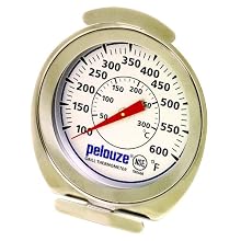Rubbermaid Commercial FGTHG600 Stainless Steel Grill Monitoring Thermometer, 100 to 600 Degrees F Temperature
